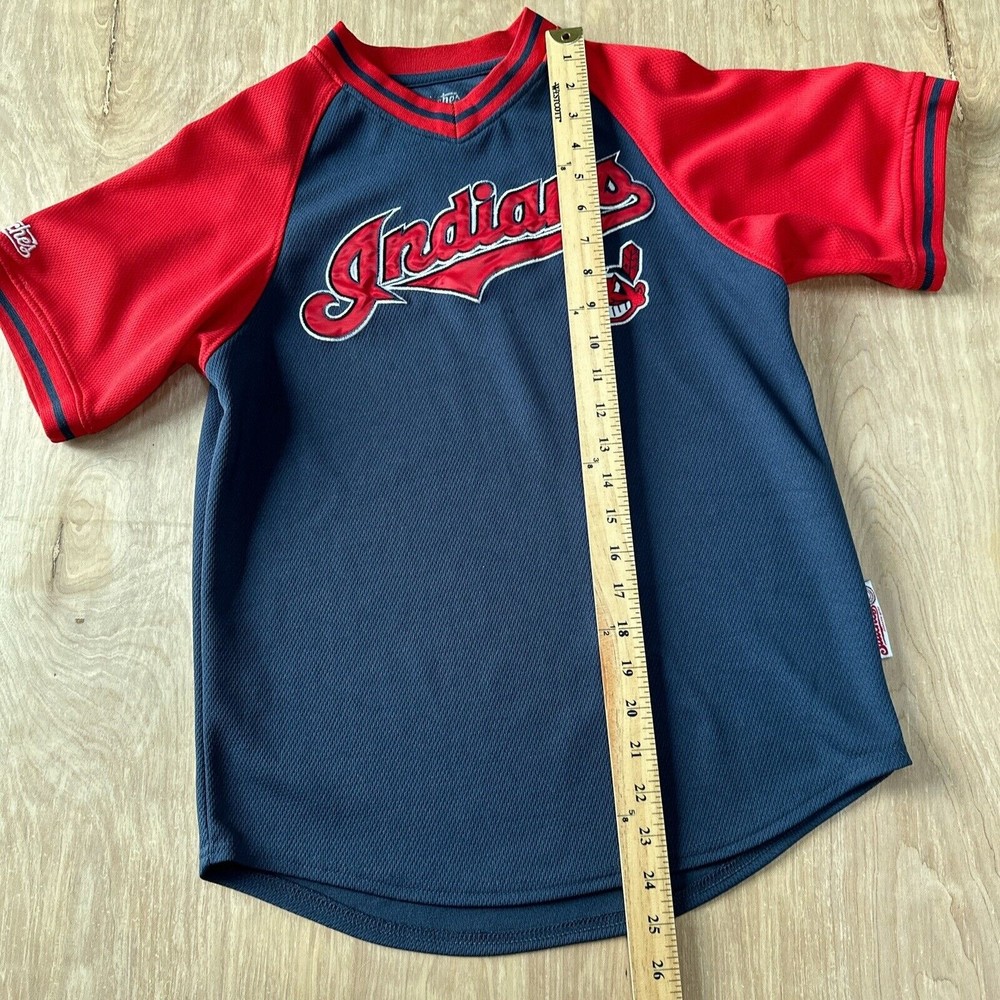 Cleveland Indians Youth Medium Jersey MLB Stitches Genuine Chief Wahoo Baseball - Picture 5 of 11